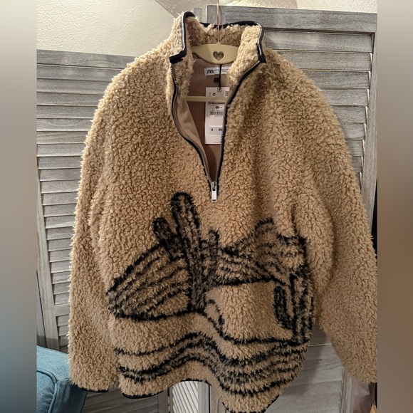 Zara fleece pullover jacket - Picture 1 of 4